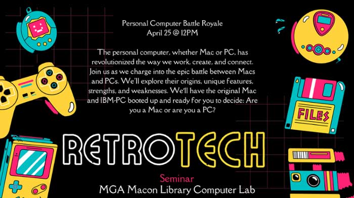 RetroTech Seminar: Personal Computer Battle Royale flyer.